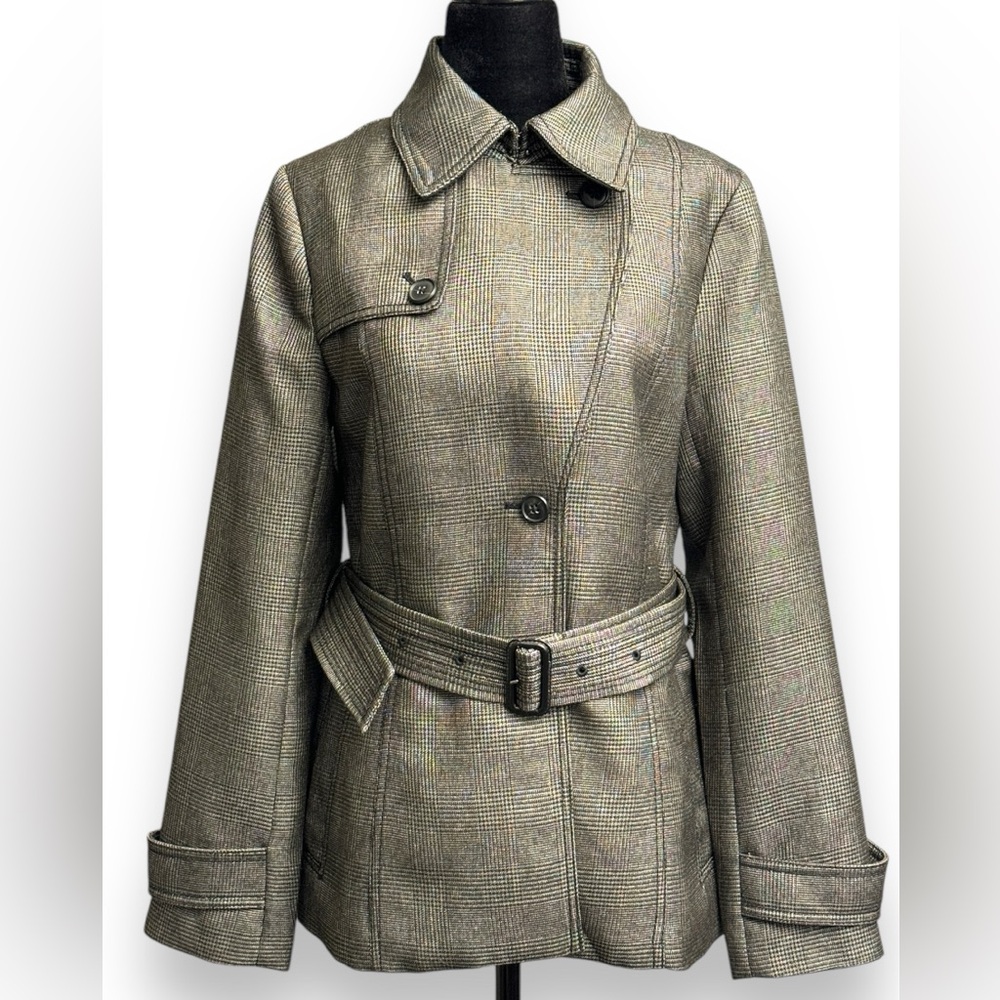 Brand New with tags BANANA REPUBLIC Women's Belted Houndstooth Lined Fall Coat
